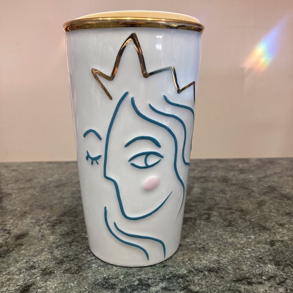 Starbucks Gold Crown Mermaid Cup